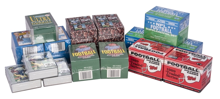1989-91 NFL Supplemental, Updated, Traded, & Prospect Complete Boxes Set Collection (17)